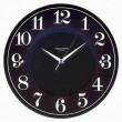 Sienas pulkstenis TROYKA,  stikla diametrs 35cm,  melnā krāsa