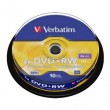 DVD+RW 120min/4.7Gb/4x (cake)10 Verbatim