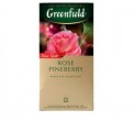 GREENFIELD Rose Pineberry melnā tēja 25x1.5g